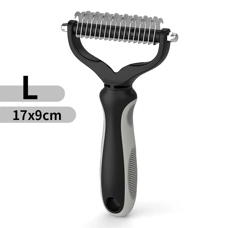 Double-Sided Stainless Steel Pet Hair Removal Comb — Dog & Cat Grooming