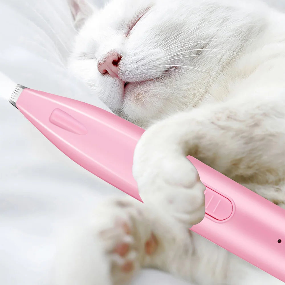 Pet Hair Trimmer with LED Light — Rechargeable Grooming Clipper for Dogs & Cats