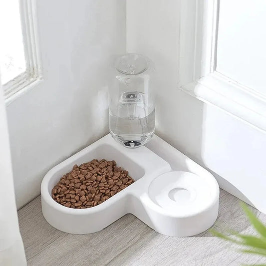 Automatic 2-in-1 Pet Food & Water Feeder for Dogs & Cats