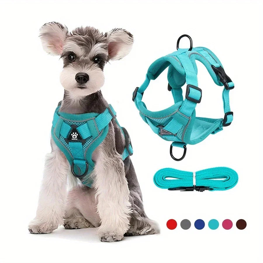 No-Pull Dog & Cat Harness & Leash Set — Adjustable, Reflective Vest
