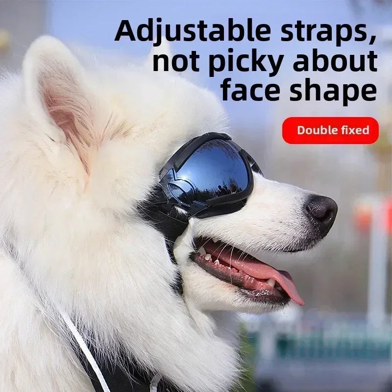 Adjustable Pet Goggles — Anti-UV Windproof Sunglasses for Dogs & Cats, All Breeds