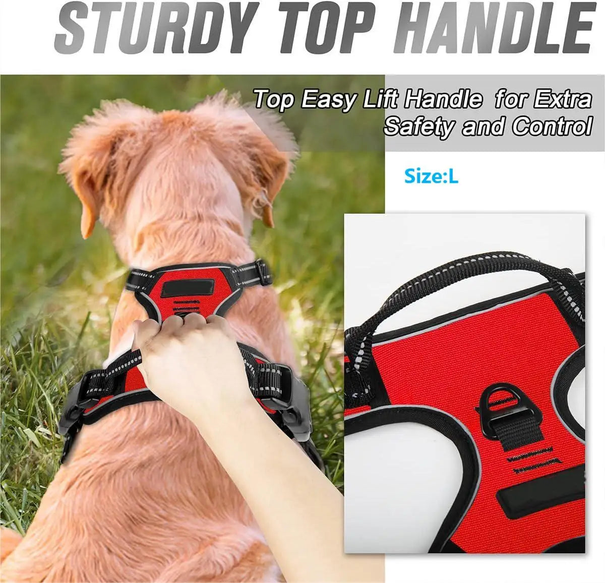 No-Pull Dog Walking Harness — Adjustable Nylon in 8 Colors