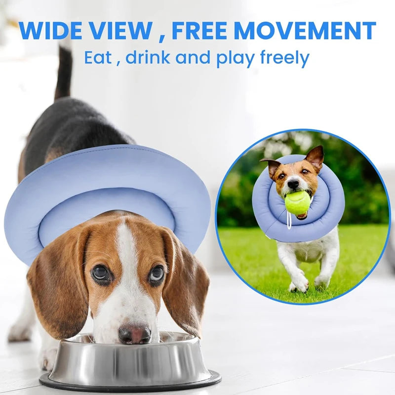 Adjustable Dog & Cat Recovery Collar — Soft Cotton, Prevents Licking Wounds
