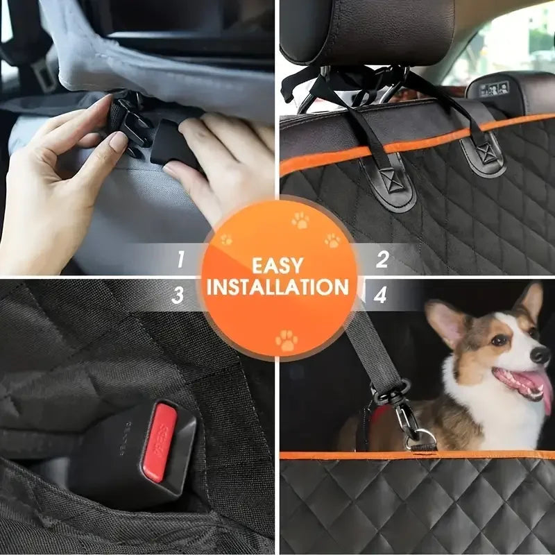 Waterproof Pet Car Seat Cover — Nonslip Hammock Protector for Dogs, Cats & Small Animals