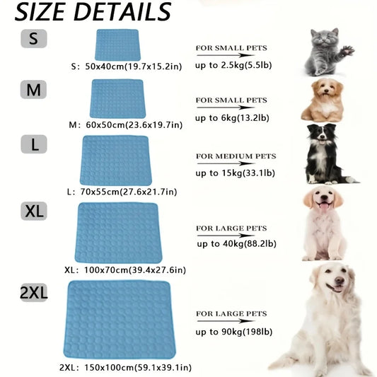 Extra Large Pet Self-Cooling Mat — Ice Pad for Dogs & Cats