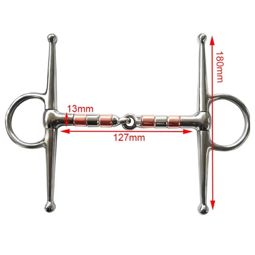 H-Shape Horse Snaffle Bit — Stainless Steel with Brass Mouth | Reining & Headstall Compatible
