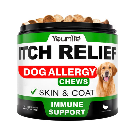 Dog Itch Relief & Allergy Chews — Immune Support, Gut Health & Skin & Ear Itching Relief