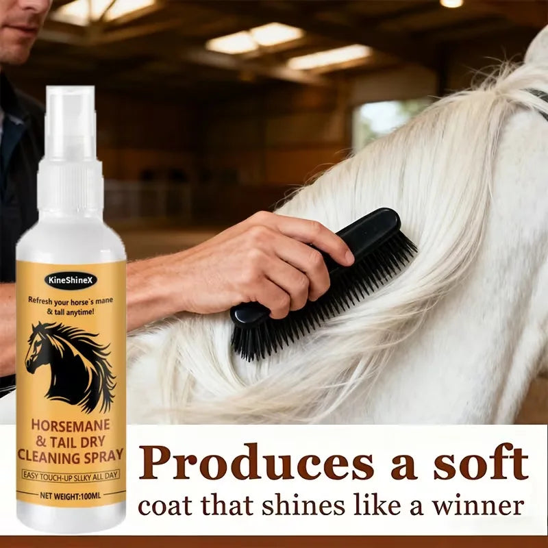 No-Rinse Horse Mane & Tail Detangling Spray — Smoothing & Conditioning