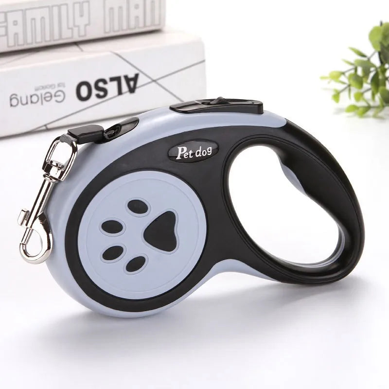 Retractable Dog Leash — Nylon Rope, 3m or 5m | Blue, Green, Black & Pink