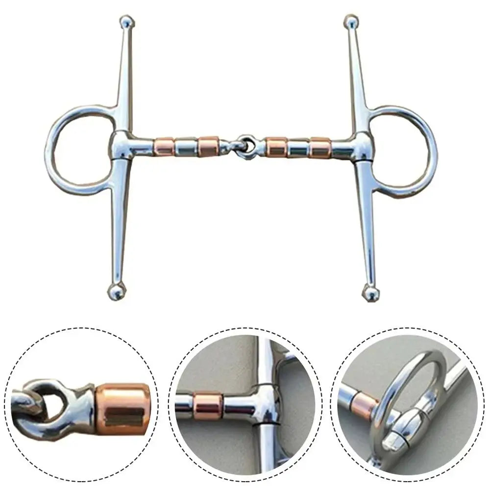 H-Shape Horse Snaffle Bit — Stainless Steel with Brass Mouth | Reining & Headstall Compatible