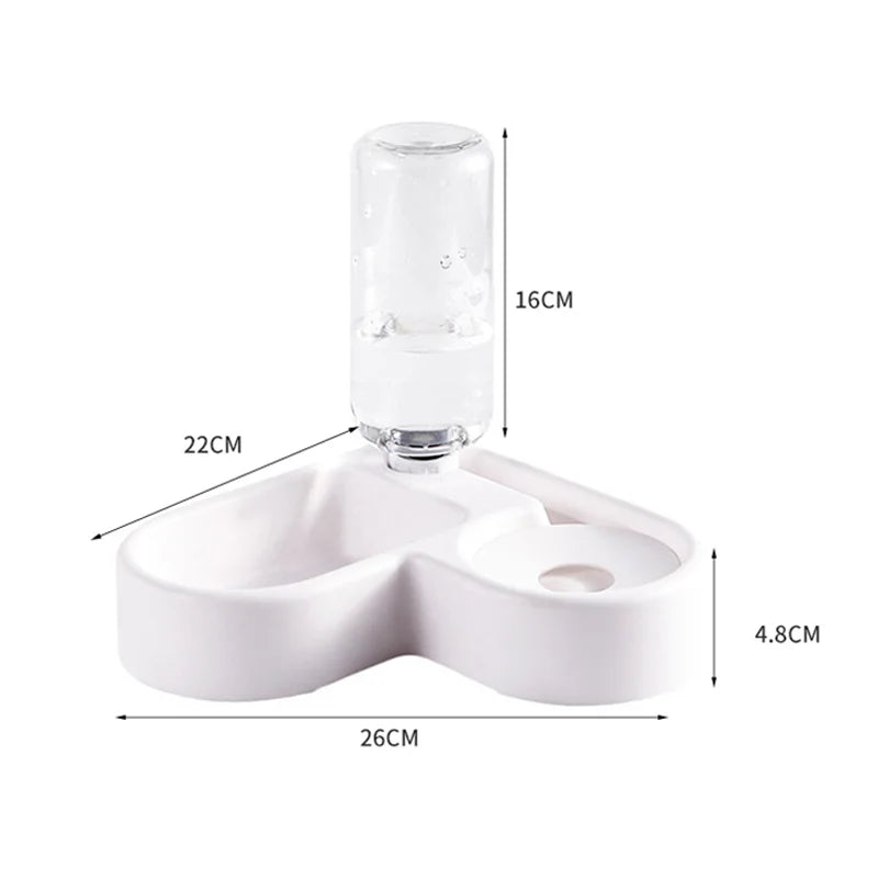 Automatic 2-in-1 Pet Food & Water Feeder for Dogs & Cats