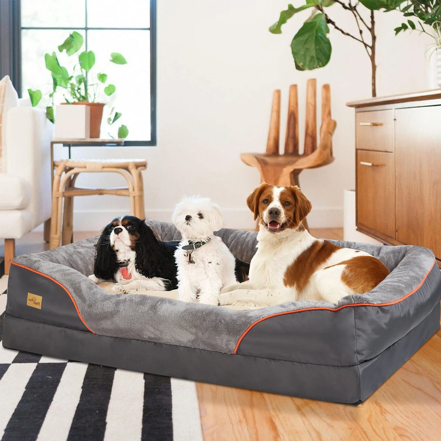 Large Dog Bed with Removable Washable Waterproof Cover — Sponge Foam Support (Copy)