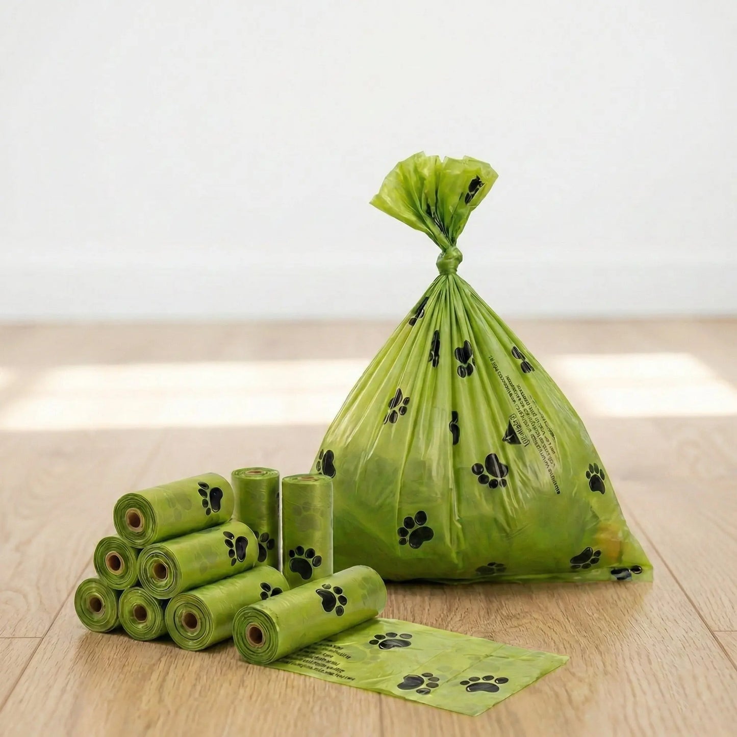 Biodegradable Dog & Cat Waste Bags for Outdoor Use — 15 Bags per Roll