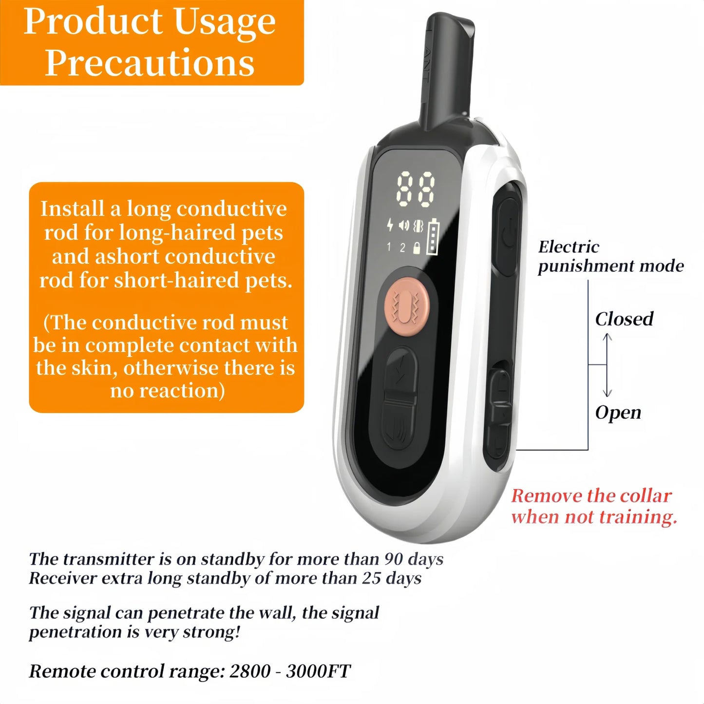 Electric Remote Dog Training Collar — Rechargeable with Multiple Modes