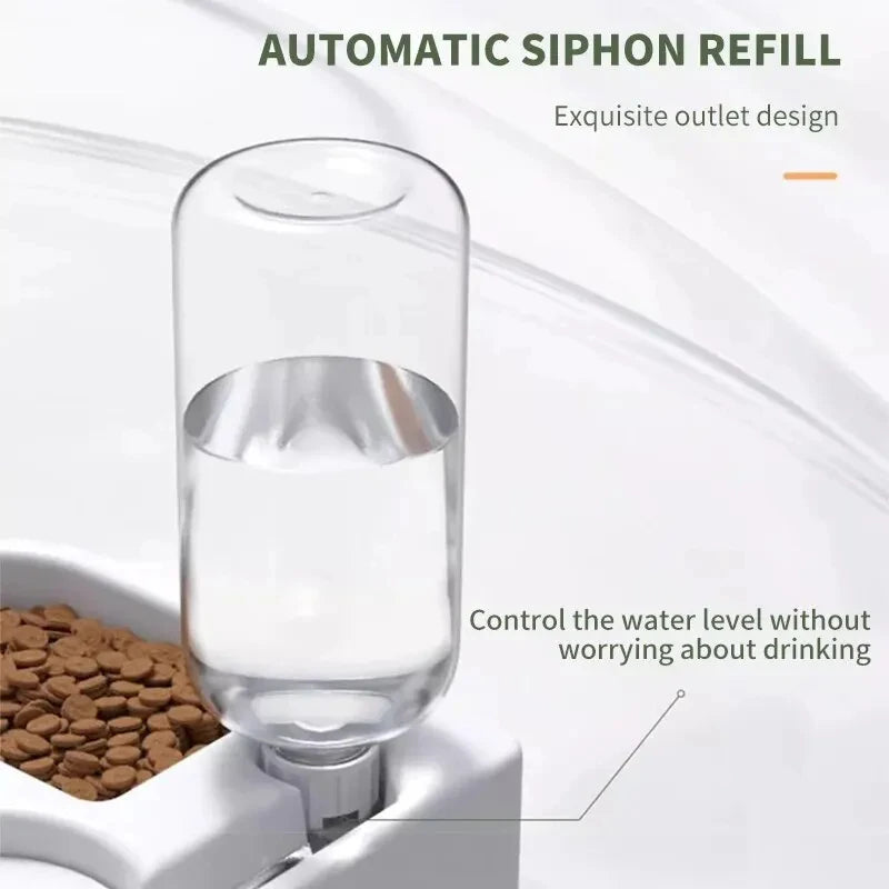 Automatic 2-in-1 Pet Food & Water Feeder for Dogs & Cats