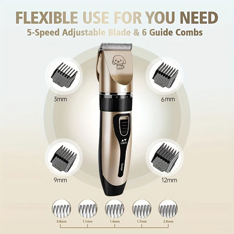 Pet Hair Trimmer Kit — Electric Precision Clippers for Dogs & Cats