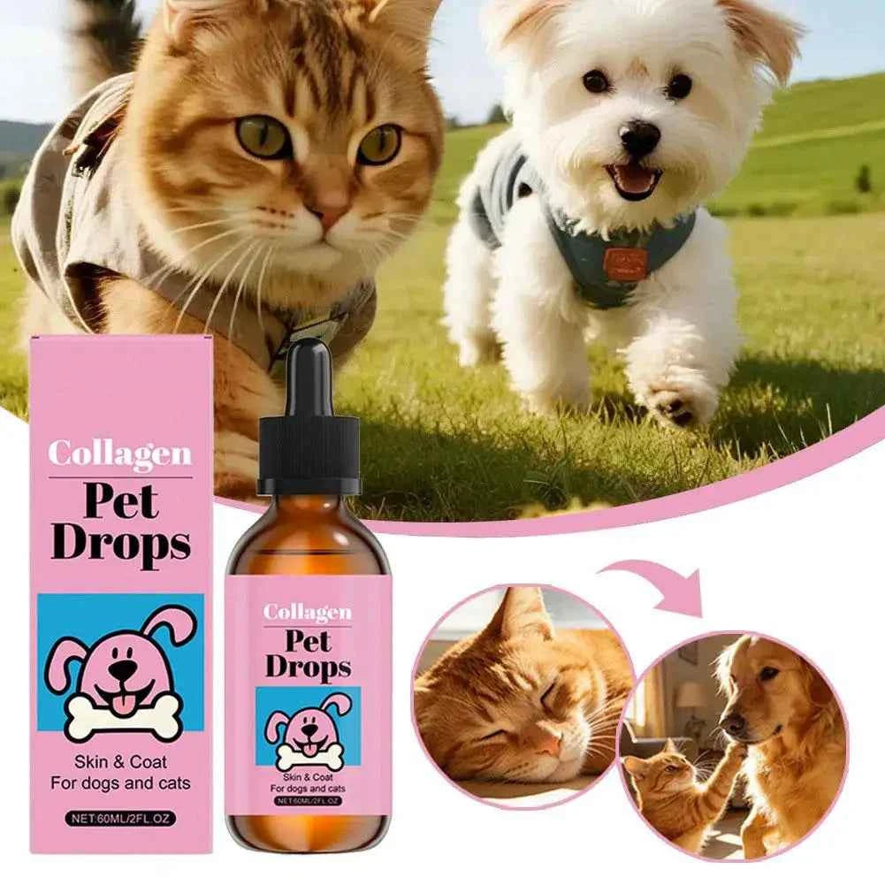Dog Collagen Drops Gentle Formula for Coat & Skin Care Main Dietary Supplement Dog Cleaning Supplies Pet collagen drops