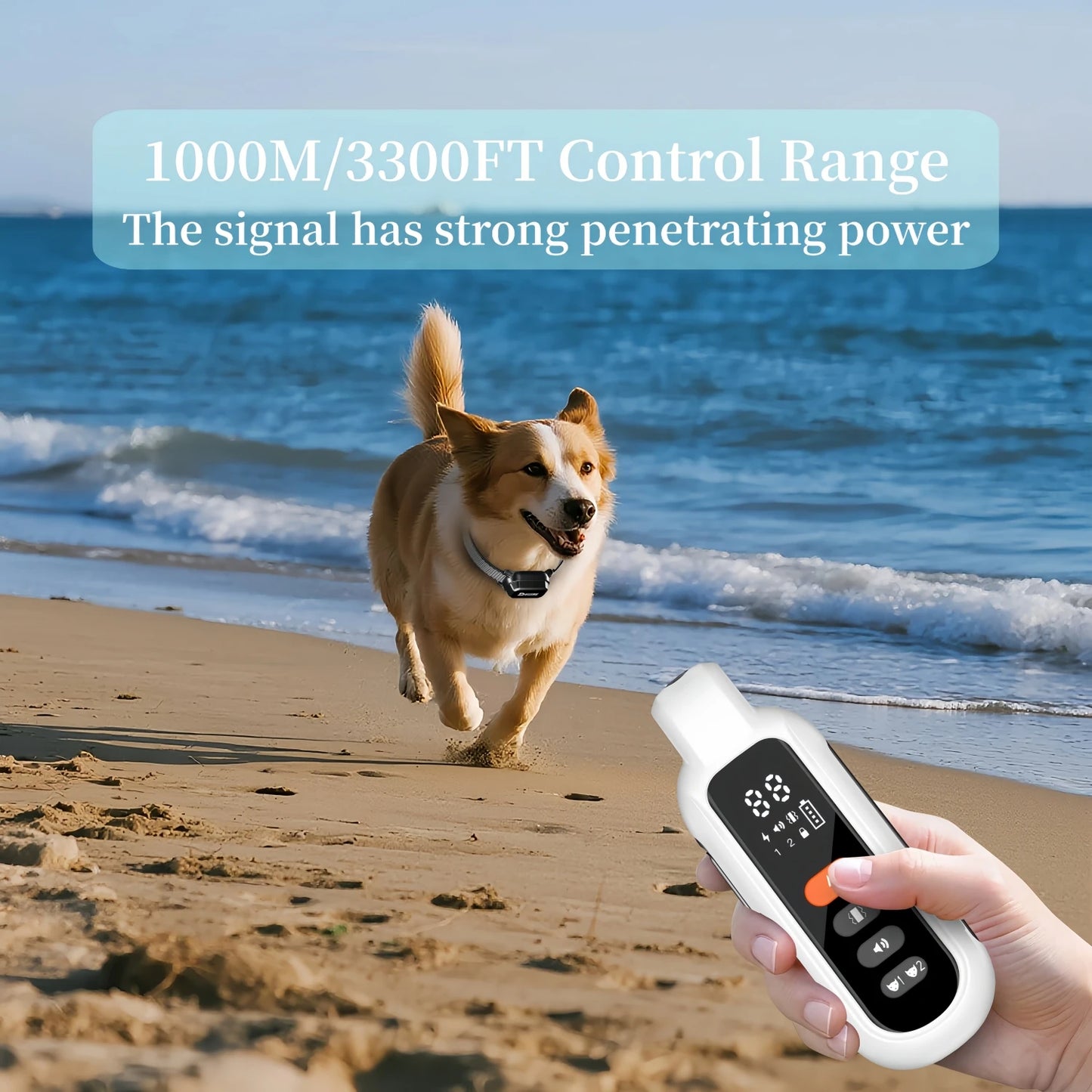 3300FT Remote Dog Training Collar — Rechargeable with Beep, Vibration & Shock