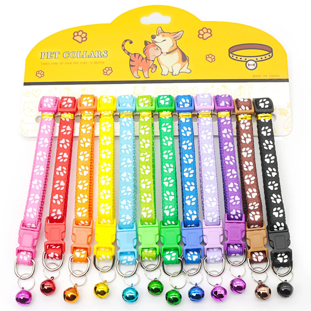 12-Pack Mix Color Dog & Cat Buckle Collars — Wholesale Anti-Lost Set