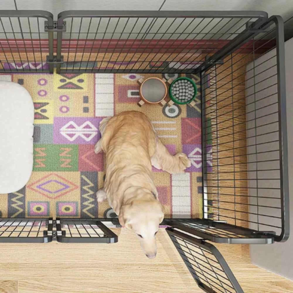 Heavy Duty Pet Playpen — 4 or 6 Foldable Stainless Steel Panels for Dogs, Cats & Rabbits