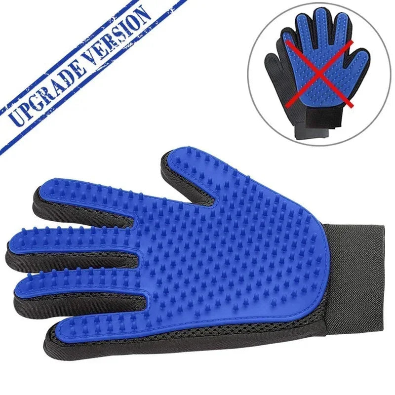 Silicone Pet Grooming Gloves for Dogs & Cats — Gentle Massage & Deshedding