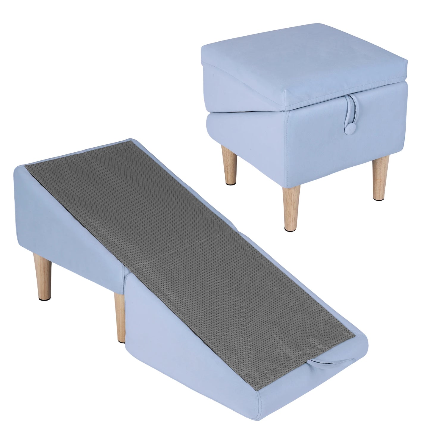 2-in-1 Folding Pet Ramp & Stairs — Non-Slip, Foldable for Small & Large Dogs