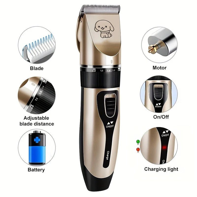 Pet Hair Trimmer Kit — Electric Precision Clippers for Dogs & Cats