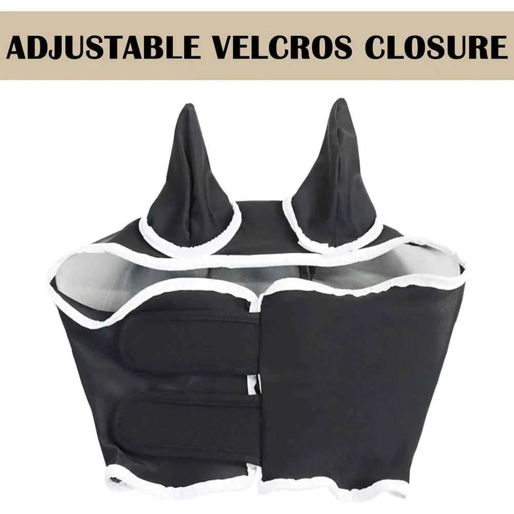 Horse Fly Mask — Stretchy Knitted Mesh, Eye & Ear Protection
