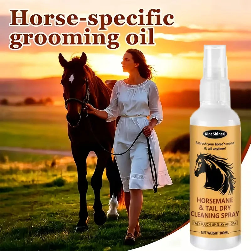 No-Rinse Horse Mane & Tail Detangling Spray — Smoothing & Conditioning