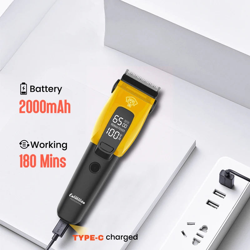 Rechargeable Electric Pet Hair Trimmer & Shaver — Type-C USB, Dogs & Cats