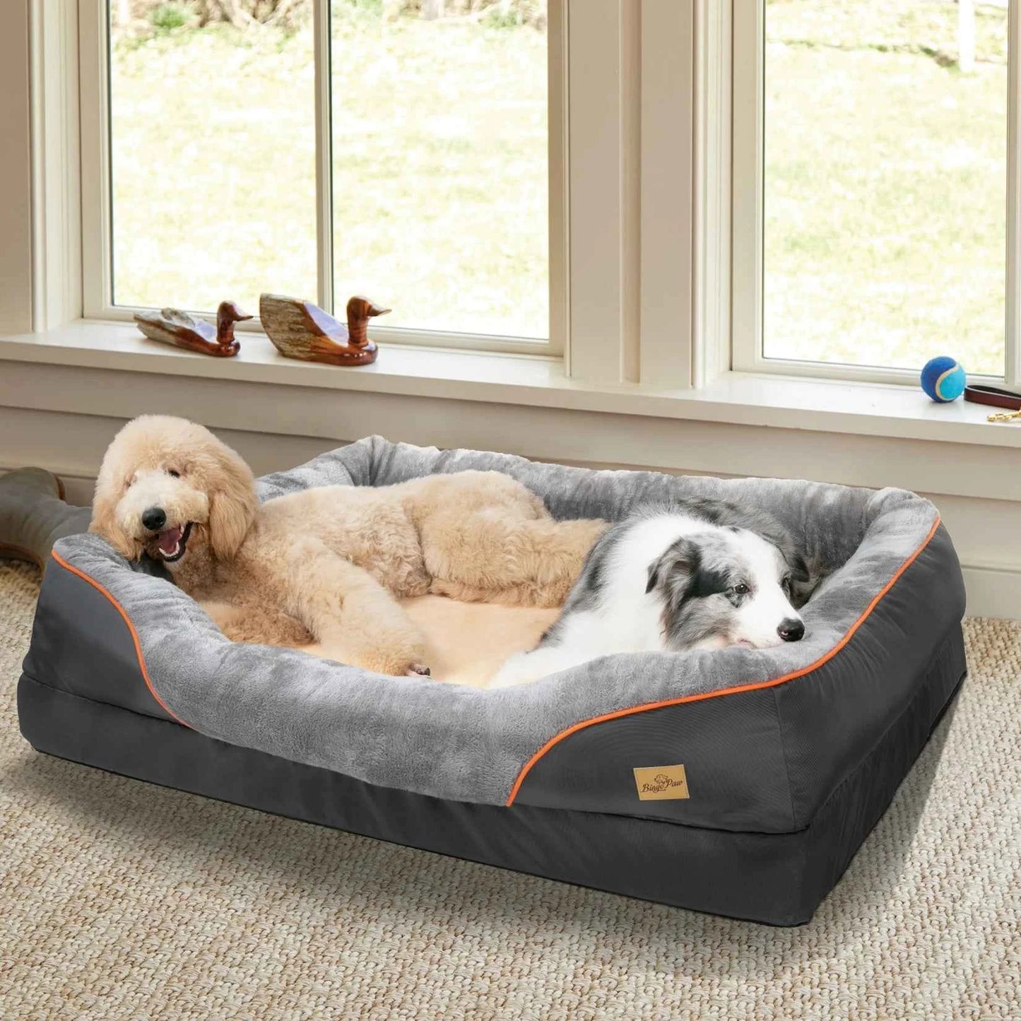 Large Dog Bed with Removable Washable Waterproof Cover — Sponge Foam Support (Copy)