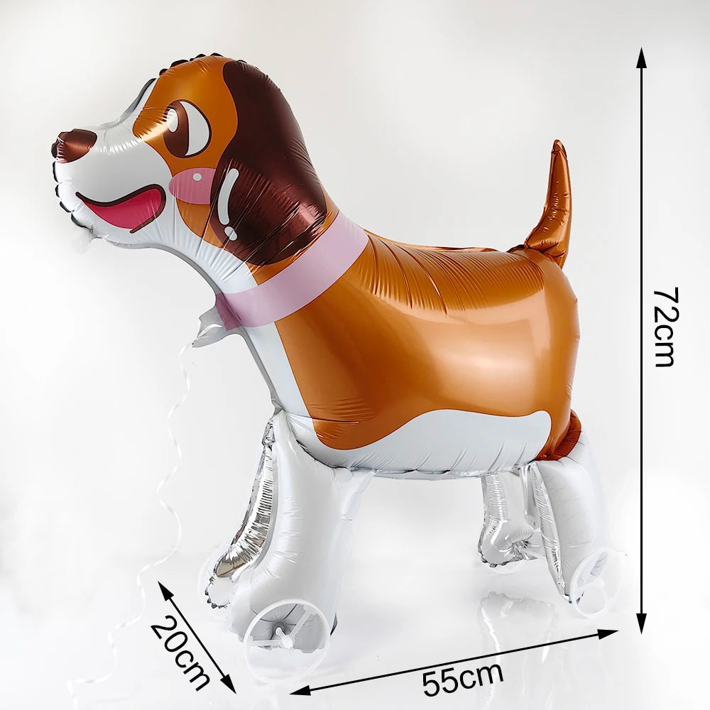 Dog Birthday Party Balloons — 12" Latex Puppy Print, Pack of 12
