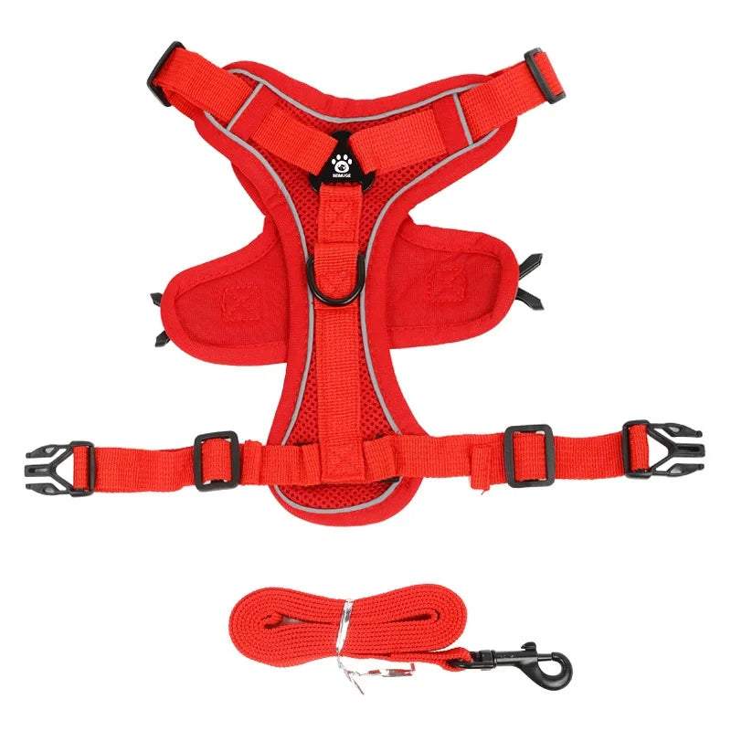 No-Pull Dog & Cat Harness & Leash Set — Adjustable, Reflective Vest
