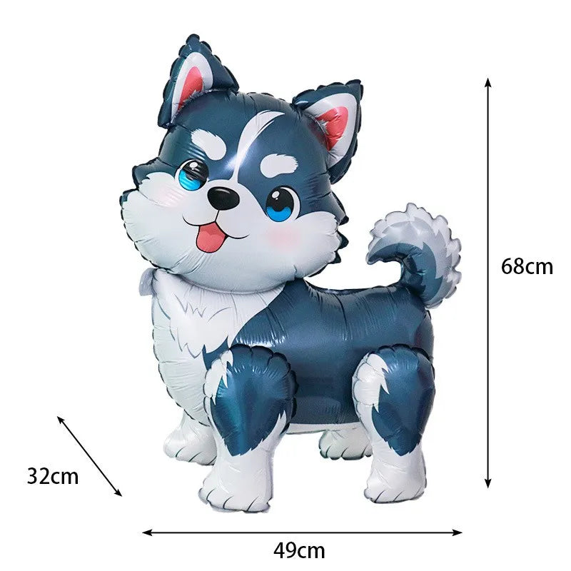 Dog Birthday Party Balloons — 12" Latex Puppy Print, Pack of 12