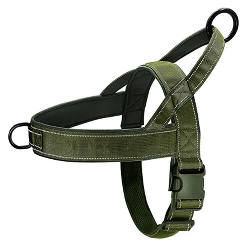 Tactical Anti-Pull Dog Harness with Handle — 1000D Nylon, Reflective, Adjustable Training Vest