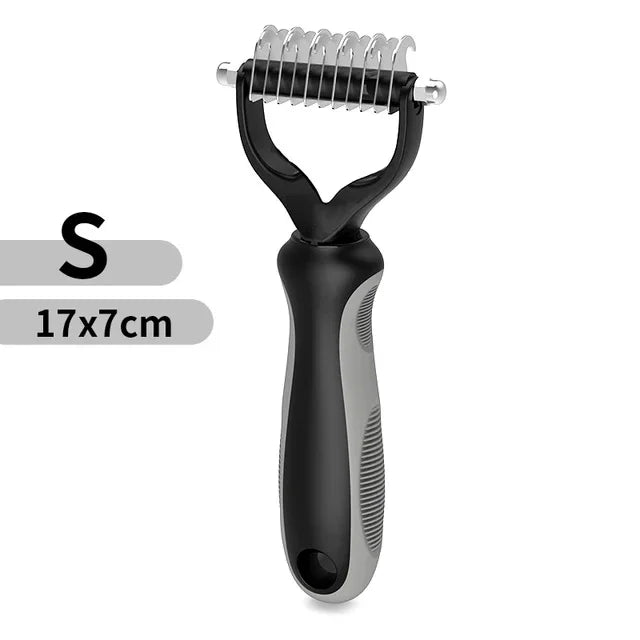 Double-Sided Stainless Steel Pet Hair Removal Comb — Dog & Cat Grooming