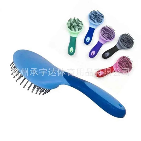 Mane & Tail Detangling Brush — Soft Rubber Grip with Needle Bristles