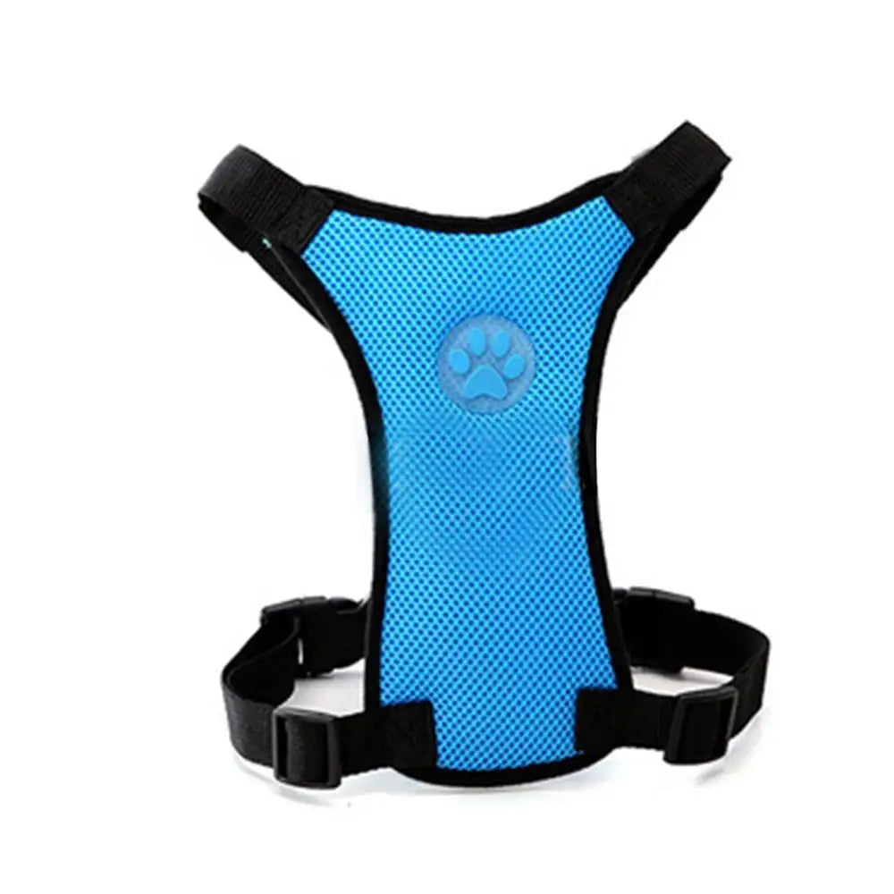 Breathable Mesh Dog Harness & Car Seat Belt — Adjustable, Sizes S, M, L