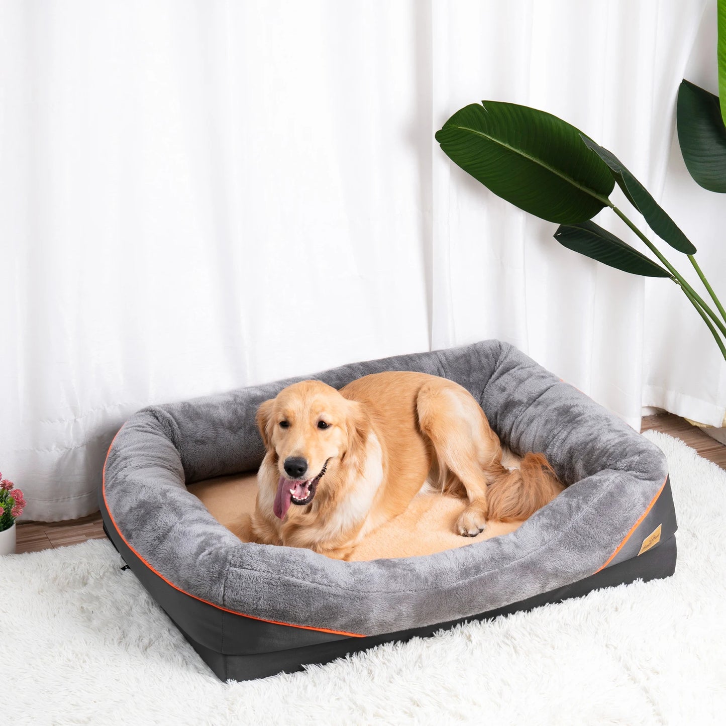 Large Dog Bed with Removable Washable Waterproof Cover — Sponge Foam Support (Copy)