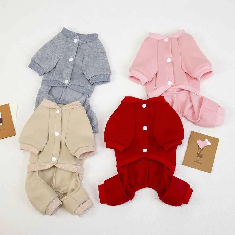 4 Legs Dog Hoodies Jumpsuit for Small Dogs Puppy Clothes Sport Dog Pullover Sweatshirt Doggies Winter Coat Warm Pet Cat Apparel