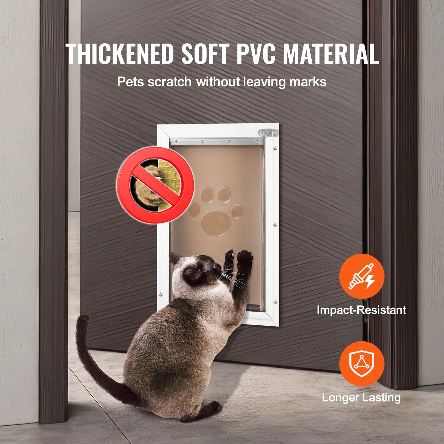 Pet Door Replacement Flap — Magnetic Strip, Weatherproof Thickened PVC
