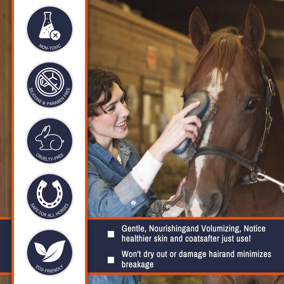 Horse Mane & Tail Shampoo, Conditioner, or Bundle — Detangler, Strengthens & Adds Shine