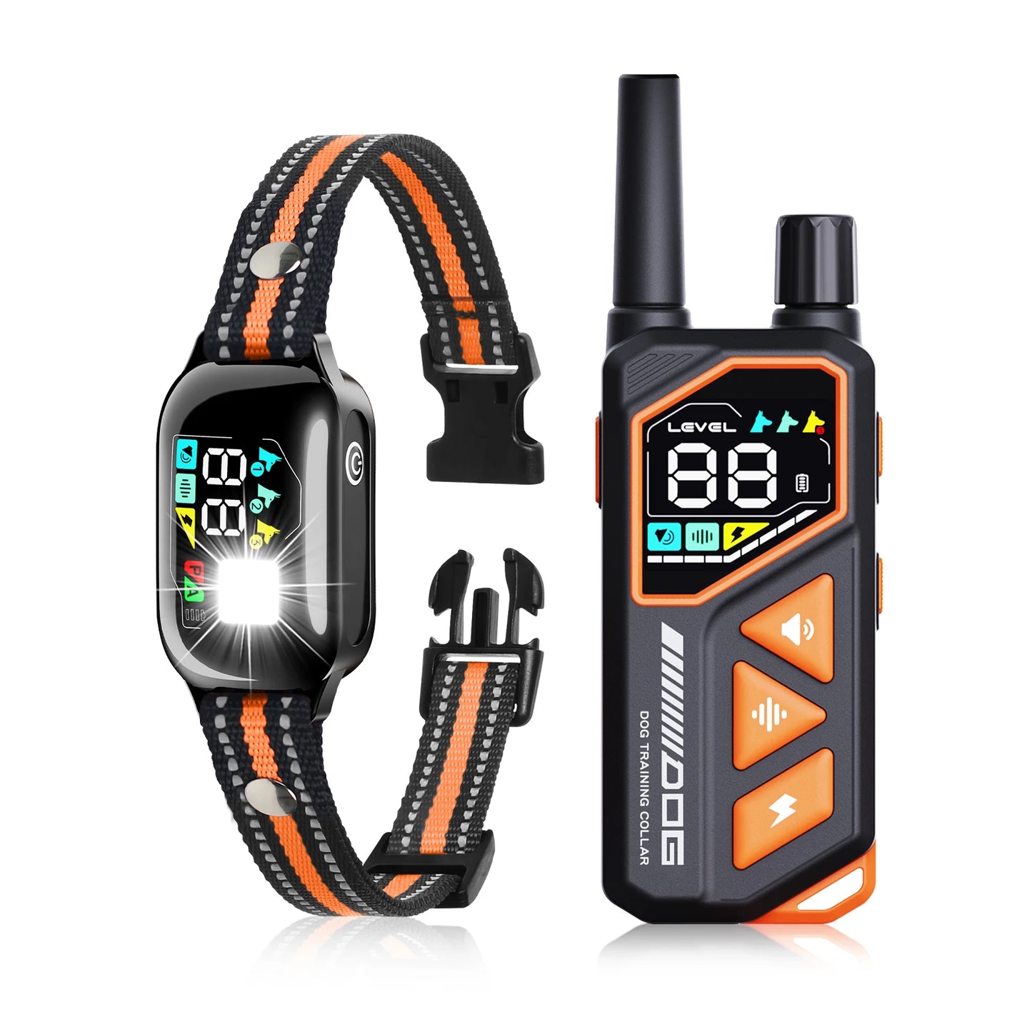 2-in-1 AI Dog Training & Anti-Bark Collar — 3300FT Range, IPX7 Waterproof, Fits 10-120 lbs
