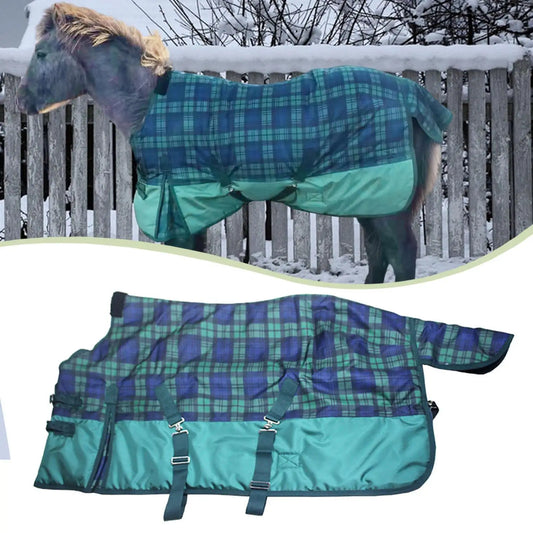 Windproof Horse Blanket — Waterproof, Insulated Winter Turnout Rug with Belly Cover