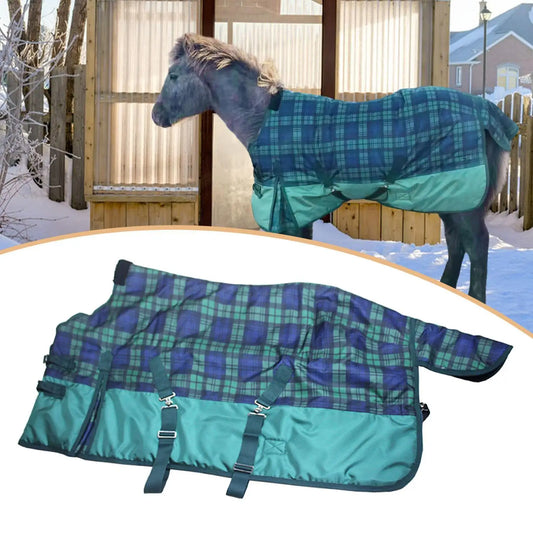 Windproof Horse Blanket — Waterproof, Insulated Winter Turnout Rug with Belly Cover