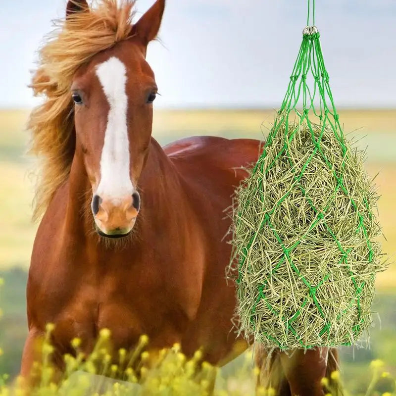 Horse Hay Net Bag — Hangable for Barn Stalls & Paddocks