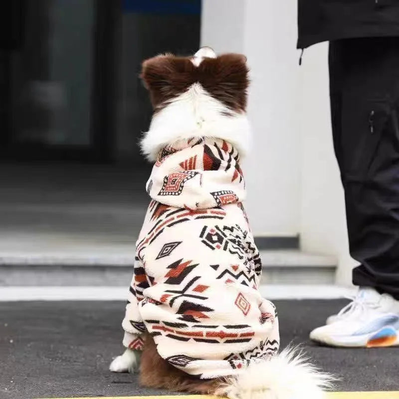 Hooded Dog Hoodie — Warm Fleece Coat for Medium & Large Dogs
