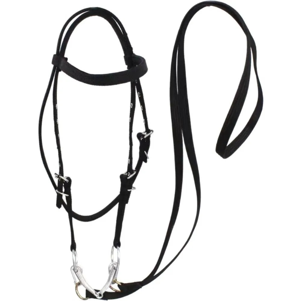 Heavy Duty Horse Bridle with Headband — Adjustable, 3 Colors