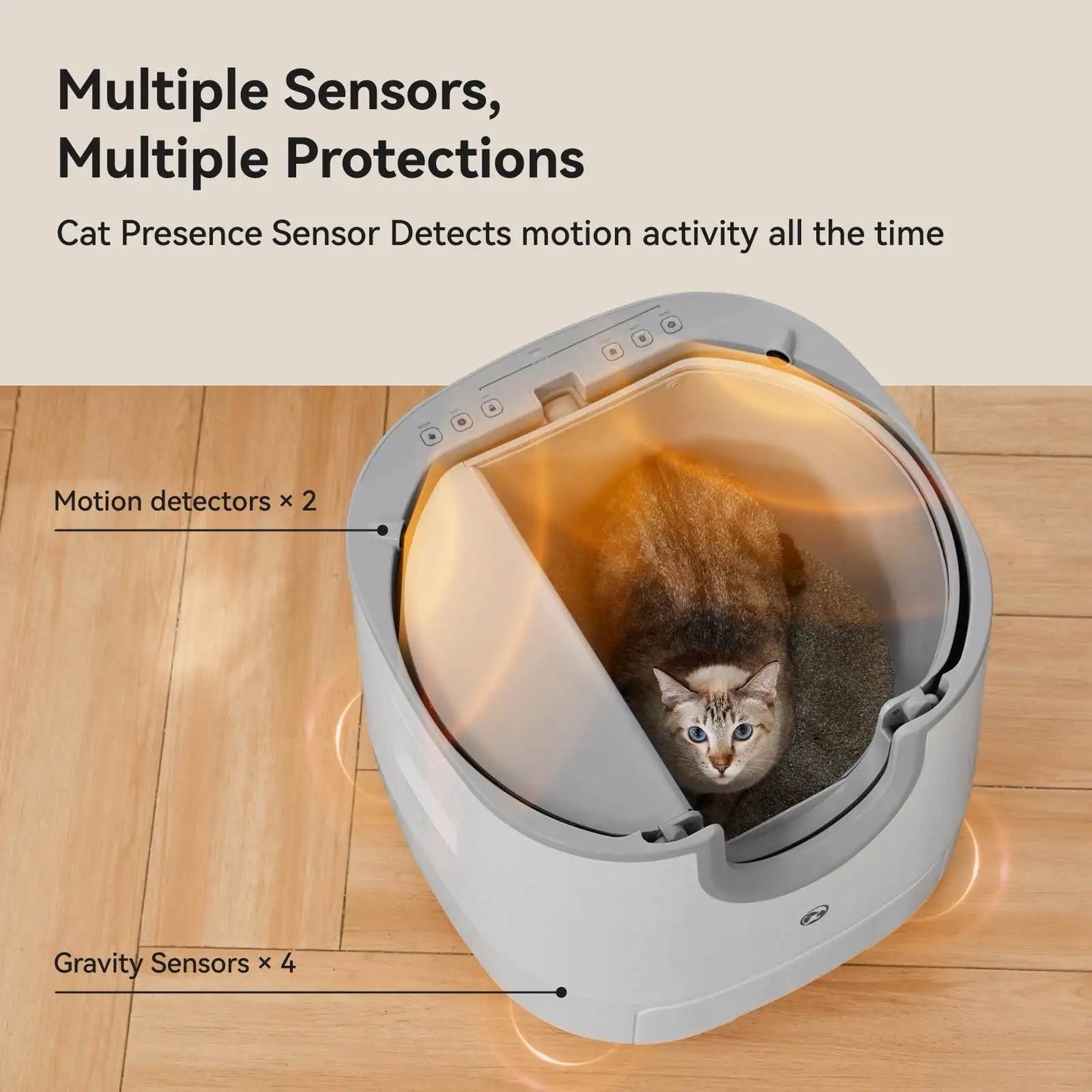 Furoomate Automatic Self-Cleaning Cat Litter Box — Open-Top, 11L, Up to 3 Cats