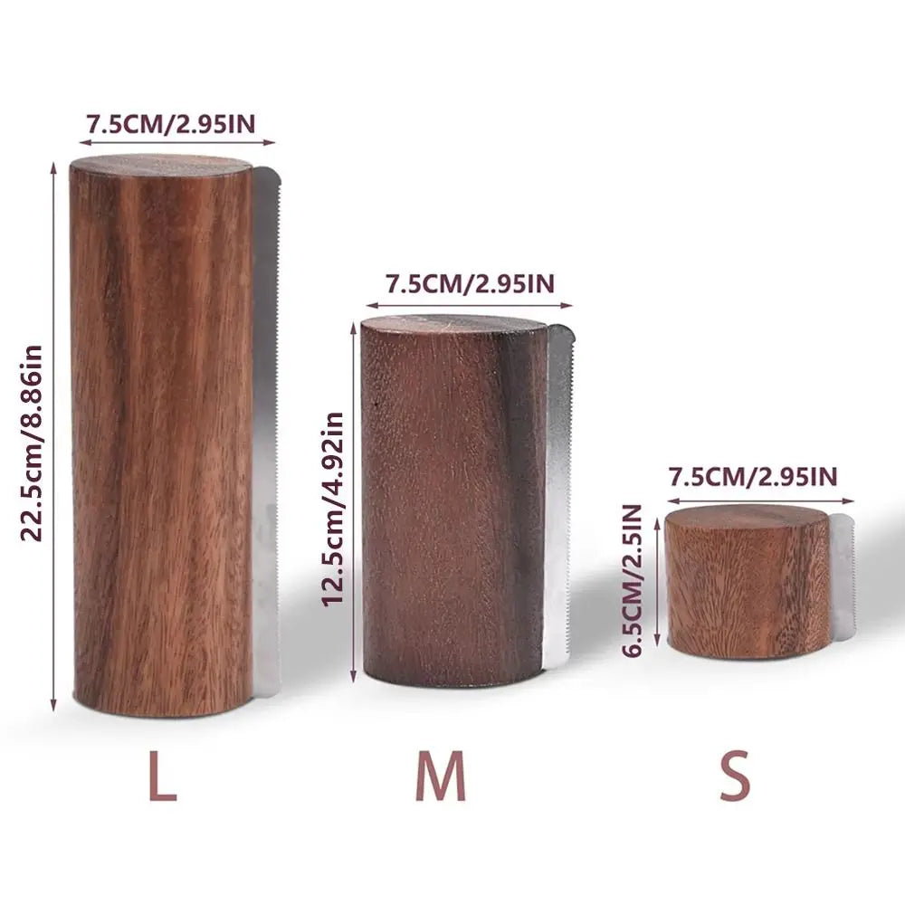 Wooden Handle Grooming Brush with Stainless Steel Teeth — S/M/L